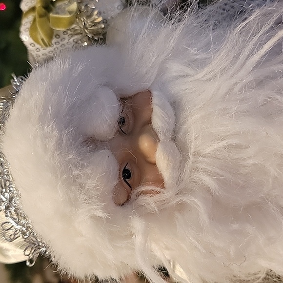 Silver Santa Claus Christmas Figure 18" - Picture 9 of 10